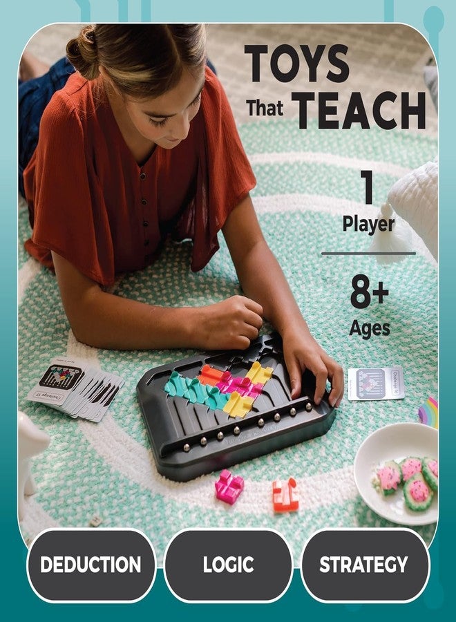 براند كونكور لعبة ألغاز منطقية من براند كونكر لتدريب الدماغ، لعبة فردية رائعة، هدية مثالية للأطفال الذين يحبون الألغاز وألعاب الذكاء، 64 بطاقة تحدي و24 قطعة، ممتعة للأطفال والكبار من عمر 8 سنوات فما فوق (لعبة منطقية). - Image 5